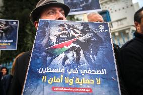 Celebration Of International Day Of Solidarity With Palestinian Journalists In Tunis