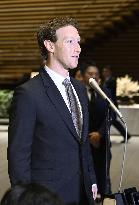 Meta Platforms CEO Zuckerberg in Tokyo