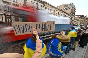 Rally in support of Ukrainian POWs in Lviv