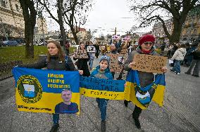 Rally in support of Ukrainian POWs in Lviv
