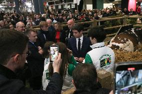 Gabriel Attal Visits The International Agriculture Fair In Paris