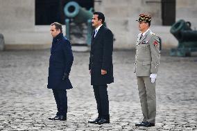 Military Honors Ceremony To Emir Of Qatar - Paris