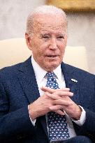 President Biden and Vice President Harris Host Congressional Leaders in the Oval Office