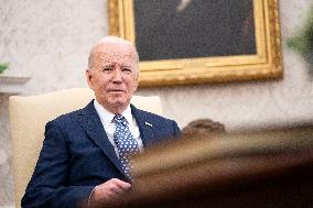 President Biden and Vice President Harris Host Congressional Leaders in the Oval Office