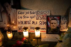 Navalny Shrine At Russian Embassy In Warsaw