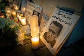Navalny Shrine At Russian Embassy In Warsaw