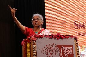 Union Finance Minister Nirmala Sitharaman Addresses 'Vikshit Bharat And Eastern India' Talk in Kolkata