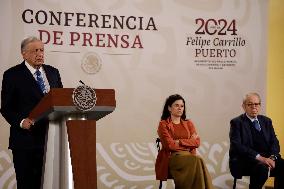 Mexican President Lopez Obrador Briefing Conference