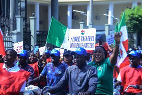 Protestor Against Economic Hardship in Abuja
