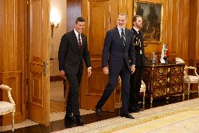 King Felipe Receives President of Paraguay Santiago Pena - Madrid