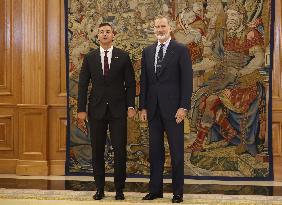 King Felipe Receives President of Paraguay Santiago Pena - Madrid