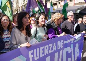 Unions  Demonstrate Against Reductions In Public Services - Seville