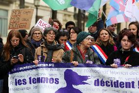 Pro And Anti Abortion Camps Protest In Paris