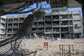 MIDEAST-GAZA-KHAN YOUNIS-ISRAEL-STRIKES-AFTERMATH