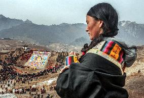 Buddhist festival at Langmu Temple in Gannan