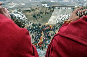 Buddhist festival at Langmu Temple in Gannan