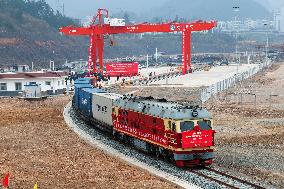 The First Container Train in Chongqing