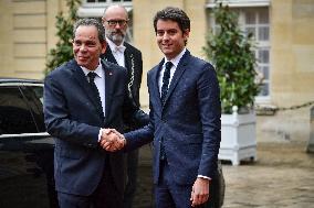 PM Gabriel Attal Meets Tunisian PM Ahmed Hachani - Paris