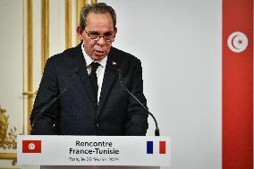PM Gabriel Attal Meets Tunisian PM Ahmed Hachani - Paris