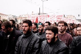 Protest Against The Non-state Universities In Athens