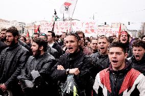 Protest Against The Non-state Universities In Athens