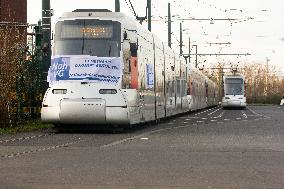 Public Transportation Workers Go On 48 Hours Strike In Duesseldorf