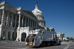 Waste Truck At U.S. Capitol