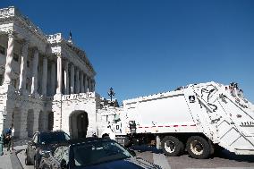 Waste Truck At U.S. Capitol