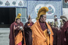 Buddhist ceremony in Zhagana