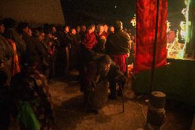 Buddhist ceremony in Zhagana