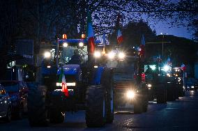 Farmers Protest With Tractors In Latina, Italy