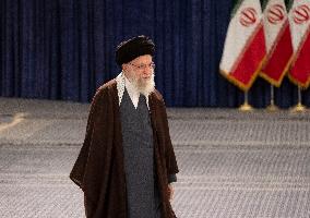 Iran, Elections, Supreme Leader Ayatollah Khamenei Voting