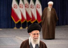 Iran, Elections, Supreme Leader Ayatollah Khamenei Voting