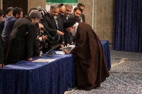 Iran, Elections, Supreme Leader Ayatollah Khamenei Voting