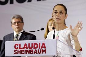 Presidential Hopeful Sheinbaum Presents Her Campaign Team - Mexico