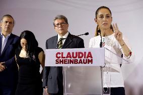 Presidential Hopeful Sheinbaum Presents Her Campaign Team - Mexico