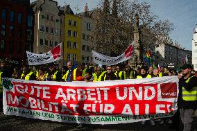 ''Better Public Transit'' Demo With Ver.di Union And '' Fridays For Future'' In Cologne