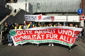 ''Better Public Transit'' Demo With Ver.di Union And '' Fridays For Future'' In Cologne