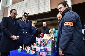 Thomas Cazenave Visits The Interior Surveillance Brigade - Aulnay-Sous-Bois
