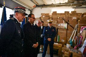 Thomas Cazenave Visits The Interior Surveillance Brigade - Aulnay-Sous-Bois