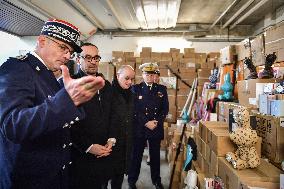 Thomas Cazenave Visits The Interior Surveillance Brigade - Aulnay-Sous-Bois