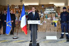 Thomas Cazenave Visits The Interior Surveillance Brigade - Aulnay-Sous-Bois