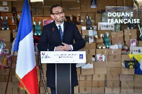 Thomas Cazenave Visits The Interior Surveillance Brigade - Aulnay-Sous-Bois