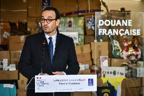 Thomas Cazenave Visits The Interior Surveillance Brigade - Aulnay-Sous-Bois