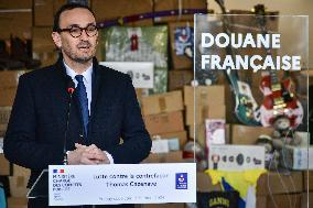 Thomas Cazenave Visits The Interior Surveillance Brigade - Aulnay-Sous-Bois