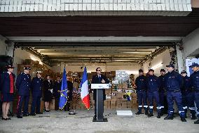 Thomas Cazenave Visits The Interior Surveillance Brigade - Aulnay-Sous-Bois