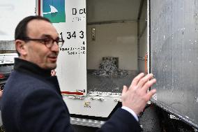 Thomas Cazenave Visits The Interior Surveillance Brigade - Aulnay-Sous-Bois