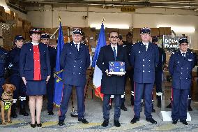 Thomas Cazenave Visits The Interior Surveillance Brigade - Aulnay-Sous-Bois