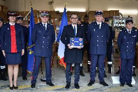 Thomas Cazenave Visits The Interior Surveillance Brigade - Aulnay-Sous-Bois