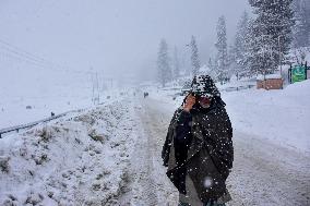 Kashmir: Heavy Snowfall In Ski Resort Gulmarg